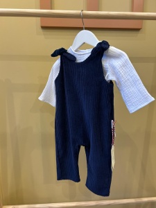 Salopetă cu noduri (bleumarin)