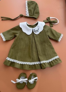 Set botez Mavra (verde-oliv)