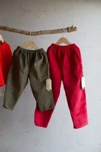 Pantaloni green Corduroy - Img 2