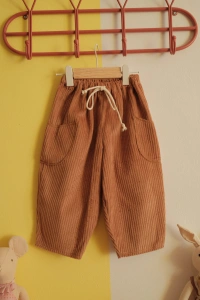 Pantaloni cu șnur (camel)