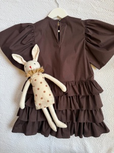 Rochie maro cu volane - Img 5