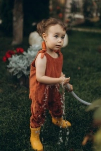 Salopetă cu noduri (bej) - Img 2