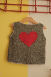 Vestă grey heart