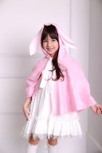 Bunny cape din in (roz)