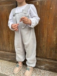 Salopetă bunny din muselină - Img 2