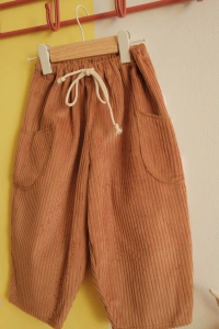 Pantaloni cu șnur (camel) - Img 2