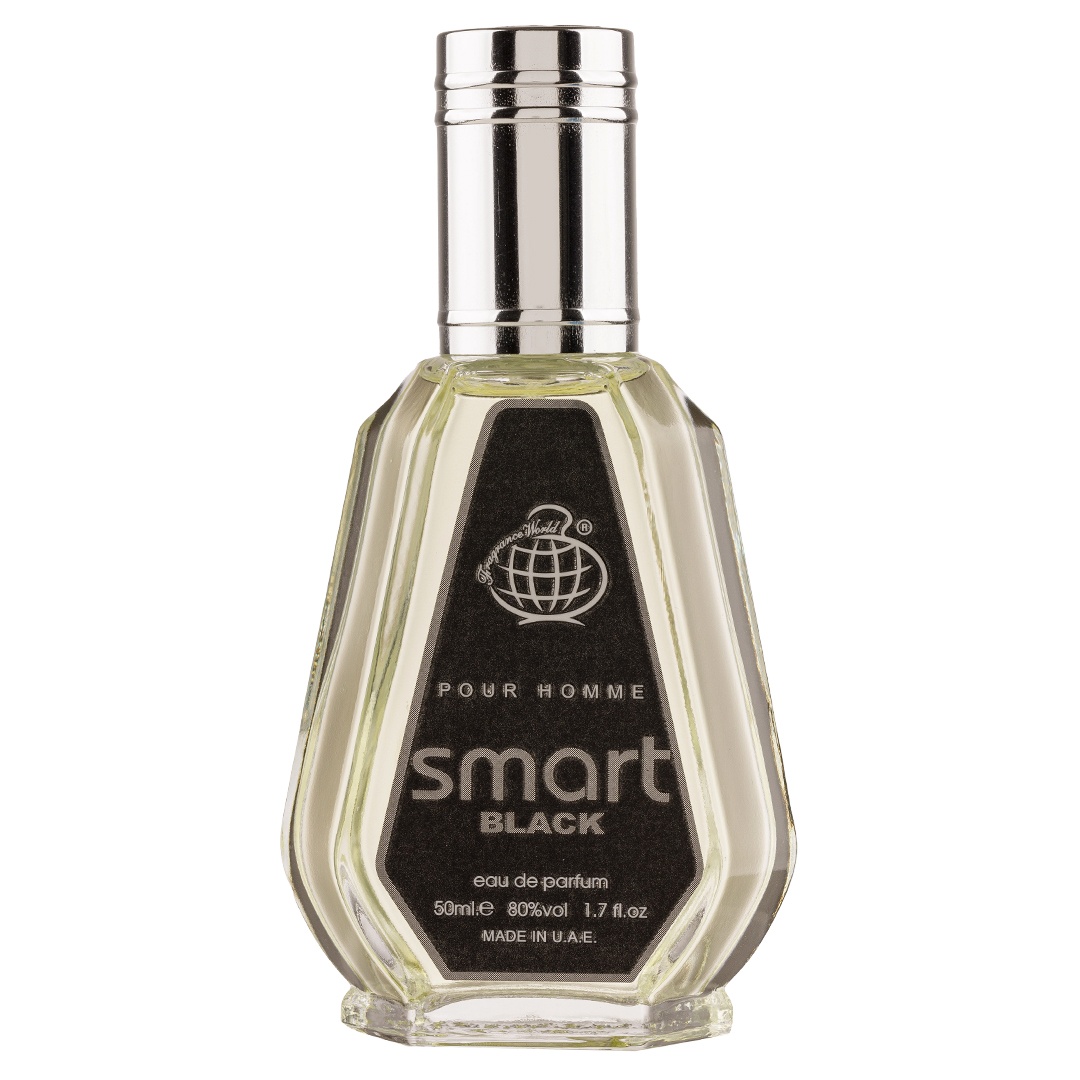 Apa de Parfum Smart Black, Fragrance World, Barbati 50ml