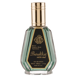 Apa de Parfum Barakkat Satin Oud, Fragrance World, Unisex 50ml
