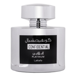 Apa de Parfum Confidential Platinum, Lattafa, Barbati 100ml