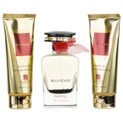 Bella Rouge Gift Set Eau de Parfum 100ml + Shower Gel 100ml + Body Lotion 100ml, Riiffs