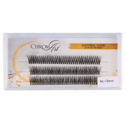 Gene false smocuri ChromArt Premium Silk Lashes - Natural Look 12 mm - Img 2