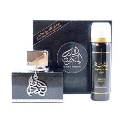 Set Al Dur Al Maknoon Silver, Lattafa, Barbati, Apa de Parfum 100ml + Deo 50ml