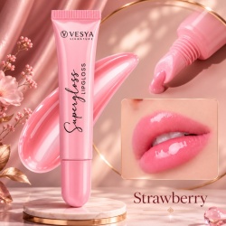 ChromArt Supergloss Strawberry by Vesya Signature – Luciu de buze cu aromă de căpșuni, 10 g - Img 3