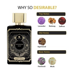 Apa de Parfum Goodness Oud Black, Riiffs, Unisex 100ml