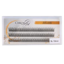 Gene false smocuri ChromArt Premium Silk Lashes - Silky Look 12 mm - Img 2