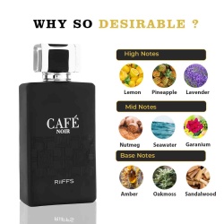 Apa de Parfum Cafe Noir, Riiffs, Barbati 100ml - Img 5