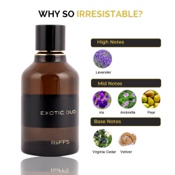 Apa de Parfum Exotic Oud, Riiffs, Barbati 100ml