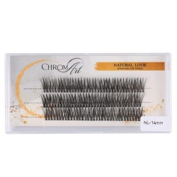 Gene false smocuri ChromArt Premium Silk Lashes - Natural Look 14 mm - Img 2