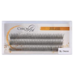 Gene false smocuri ChromArt Premium Silk Lashes - Silky Look 14 mm - Img 2