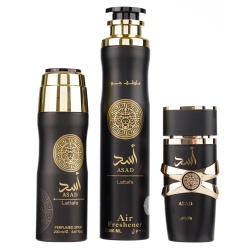 Set Cadou Asad Apa de Parfum 100ml + Deo Spray 200ml + Odorizant camera 300ml, Lattafa