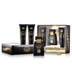Gold Set, New Brand Prestige, Men, Eau de Toilette 100ml + Eau de Toilette - 15ml + Shower Gel - 130ml + After Shave - 130ml