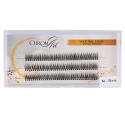 Gene false smocuri ChromArt Premium Silk Lashes - Natural Look 10 mm - Img 2