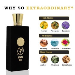 Apa de Parfum Ajwaa Oud Black, Nusuk, Barbati100ml