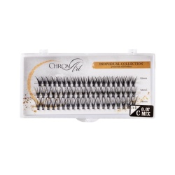 Gene false smocuri ChromArt Premium Silk Lashes Curbură C Mix - Img 2