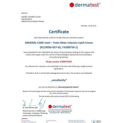 Cremă psoriazis sau eczeme cu lipide Mineral Care Med DEAD SEA SALT INTENSE LIPID CREAM