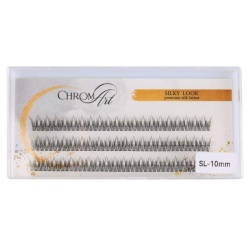 Gene false smocuri ChromArt Premium Silk Lashes - Silky Look 10 mm - Img 2