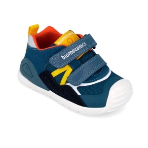 Pantofi sport albaștri pentru băieți, pentru primii pași, model Biomecanics 262122-B556