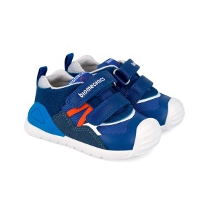 Pantofi sport albaștri pentru băieți, pentru primii pași, model Biomecanics 262122-A858 - Img 3