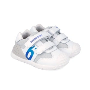 Pantofi Sport Biomecanics 262121-B057 Primii Pași, Alb/Gri - Img 5