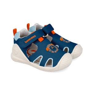Sandale textile Biomecanics 262185-A556 Petrol pentru primii pași – băieți - Img 4