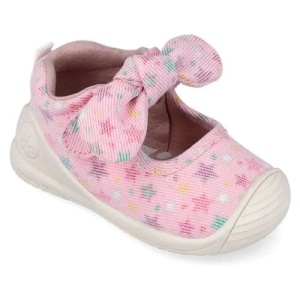 Pantofi din pânză Biomecanics 262175-A032 Fundă roz pentru primii pași – fete