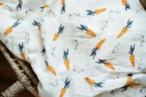 păturică din muselină BabyTeo pentru bebeluși, 100% bumbac, moale și respirabilă