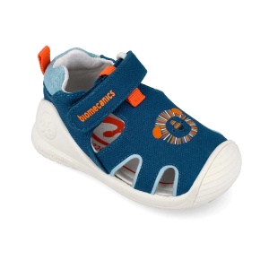 Sandale textile Biomecanics 262185-A556 Petrol pentru primii pași – băieți