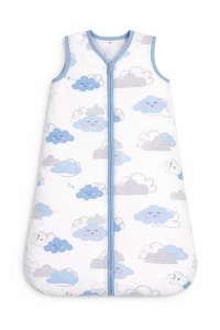 Set 2 saci de dormit BabyTeo – Somn sigur, confort maxim pentru bebe - Albastru - 100% bumbac natural - marime 6-12 luni - certificat OEKO-TEX - Img 3