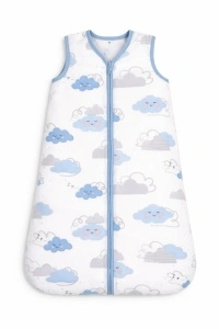 Set 2 saci de dormit BabyTeo – Somn sigur, confort maxim pentru bebe - Albastru - 100% bumbac natural - marime 6-12 luni - certificat OEKO-TEX - Img 3