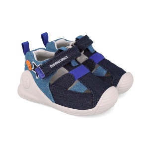 Sandale Textile Biomecanics 252176-A089 Azul Marino pentru primii pași ai baieților - Img 3