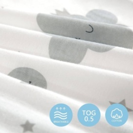 Set de 2 saci de dormit BabyTeo confortabili, realizați din materiale moi și sigure pentru somnul liniștit al bebelușului