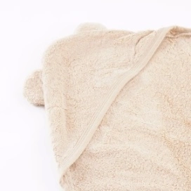 Prosop de baie BabyTeo cu gluga - bambus si bumbac - Cream - Moale, natural si absorbant