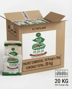 Nutri Leaf 20-20-20+ME (2kg x 10bucati) Ingrasamant universal cu macro si micro elemente 20KG