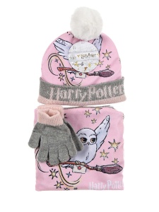 Set Kapa Šal Rukavice za decu Harry Potter Set 3u1 Kapa za decu Buff dečije rukavice za zimu - Img 2