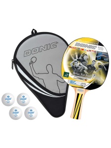 Reket za toni tenis sa futrolom i lopticama za stoni tenis Komplet TOP TEAM 500 GIFT SET