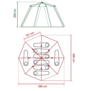Šator za vise osoba Octagon 8 - Img 4