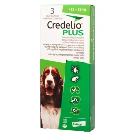 Credelio Plus Dog 450/16.88 mg (11-22 kg) - 3 tablete