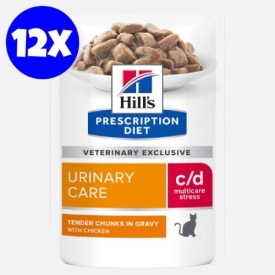 Hill's Prescription Diet Feline C/D Urinary Multi Stress, 1 plic 85 g