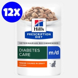Hill's Prescription Diet M/D Feline Chicken, 1 plic 85 g