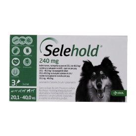 Selehold Dog 240 mg antiparazitar extern si intern caini talie mare (20.1-40 kg), 3 pipete